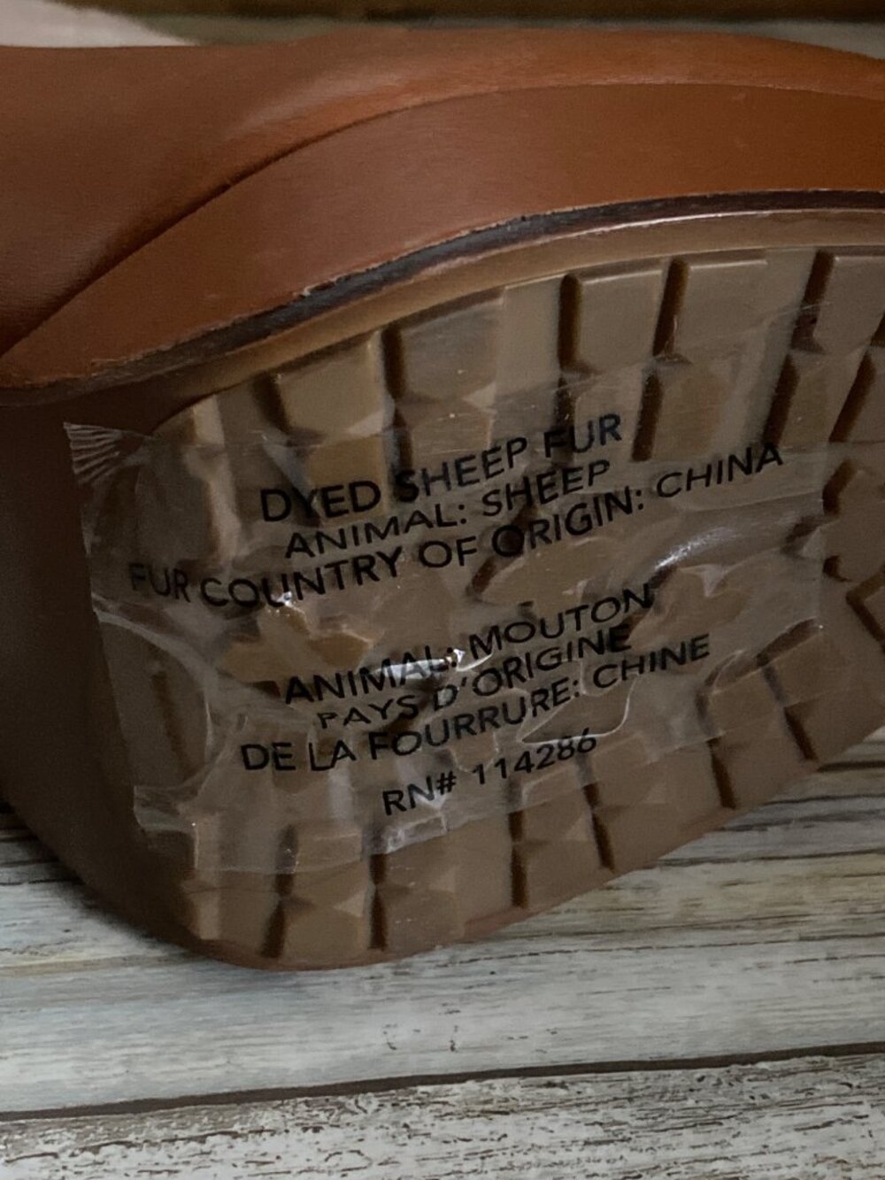 Coach Apple A7019 Leather Shearling Platform Ankle Boots Tan Size 11B - Picture 9 of 14